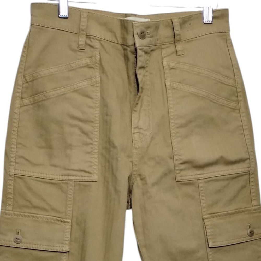 Madewell The Curvy Garment Dyed 90s Straight Cargo Pants Womens 27 Tan Boho - Picture 7 of 7